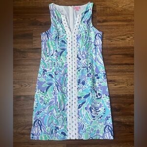 Lilly Pulitzer Blue and Green Floral Dress